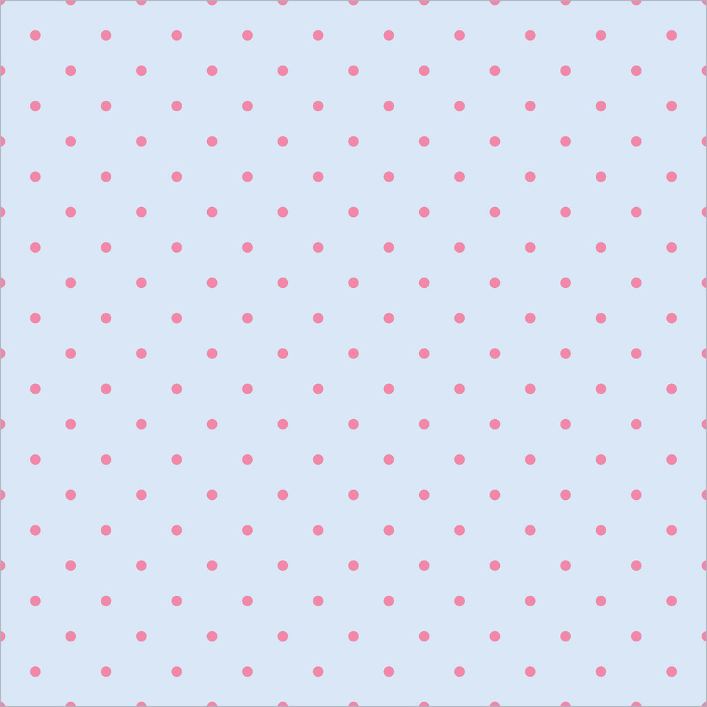 Pink PIn Dot on Blue Perforated Paper