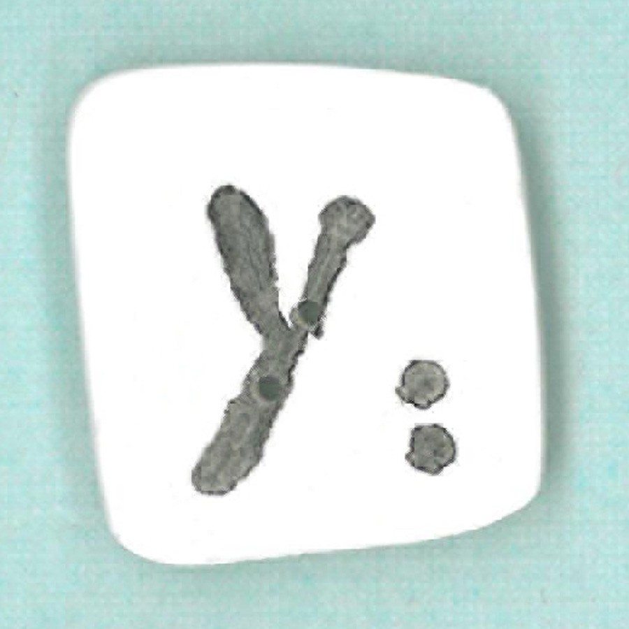 white letter y