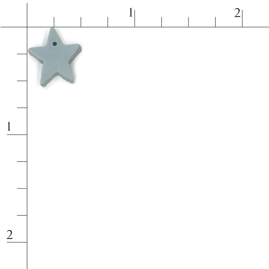 medium pale blue star charm