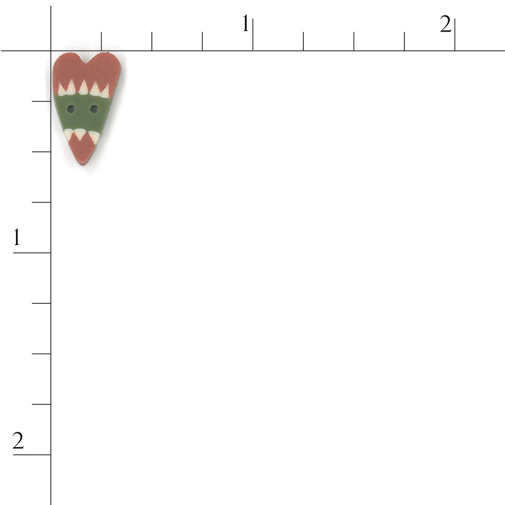 small cinnabar rick rack heart