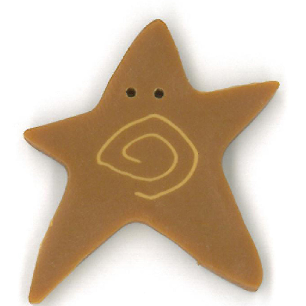 extra large tarnished gold swirly star