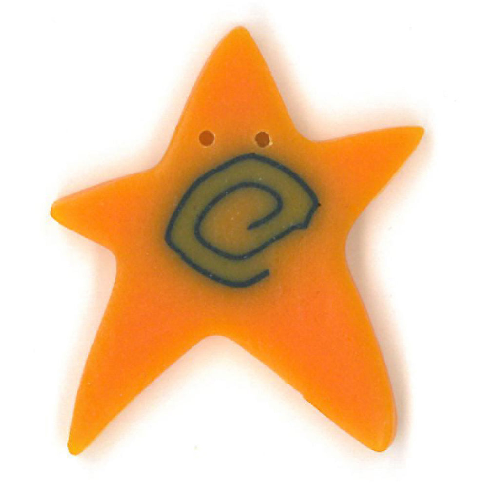 extra large orange swirly star