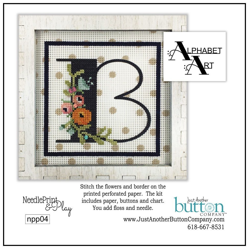 JABC - Needleprint & Play - Alphabet B Perforated Paper Kit