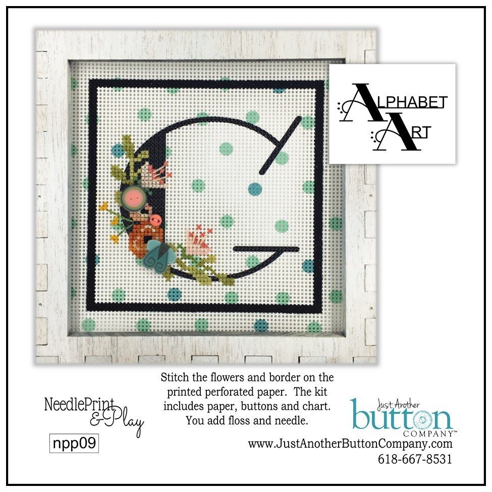 JABC - Needleprint & Play - Alphabet G Perforated Paper Kit