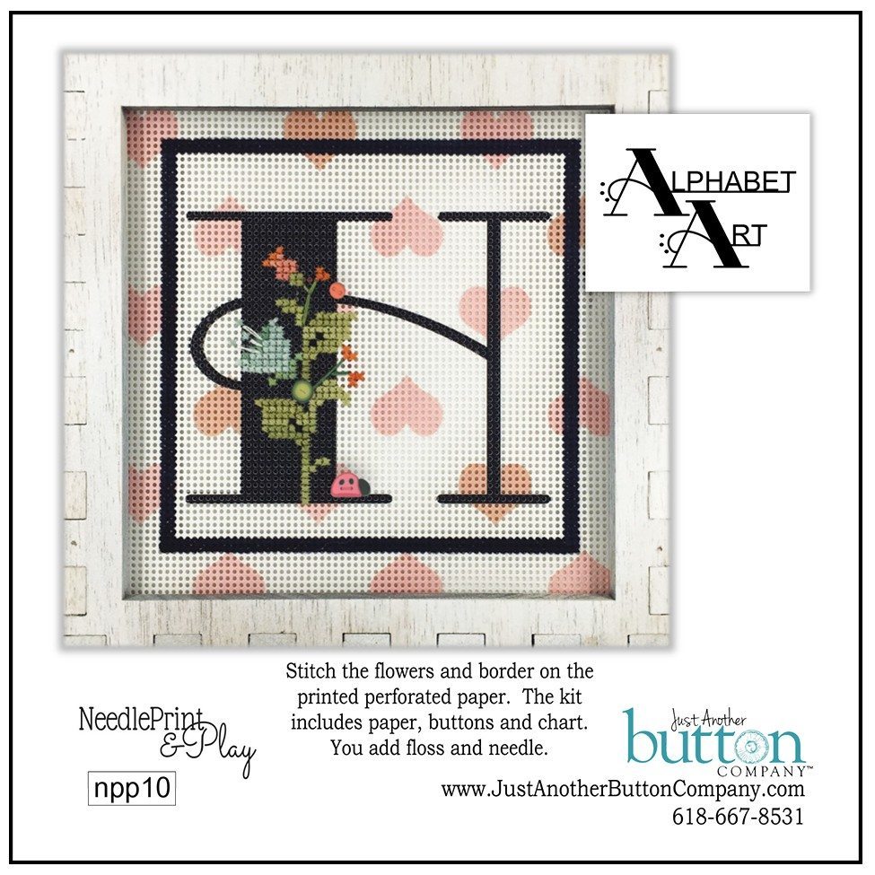 JABC - Needleprint & Play - Alphabet H Perforated Paper Kit