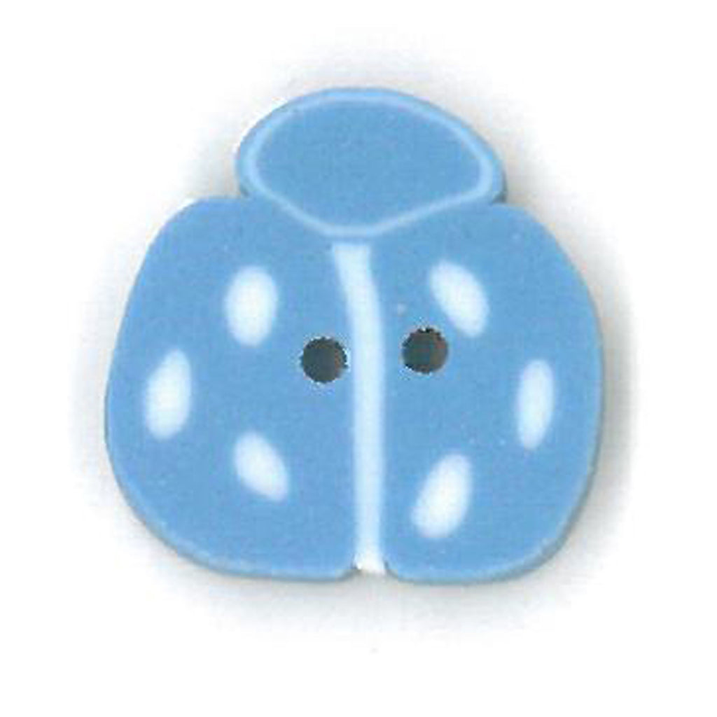 small ladybug - blue & white