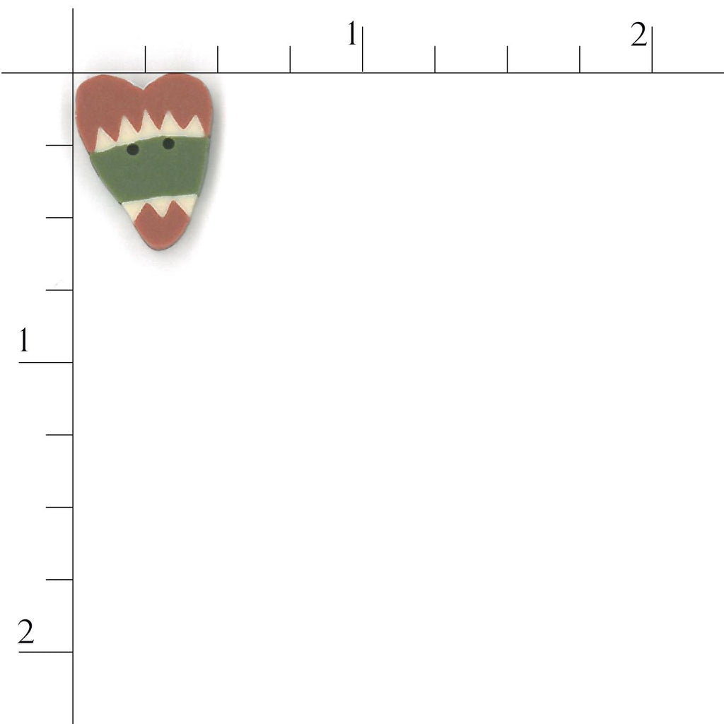 medium cinnabar rick rack heart