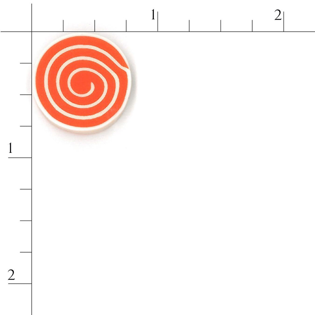 medium orange & white swirl