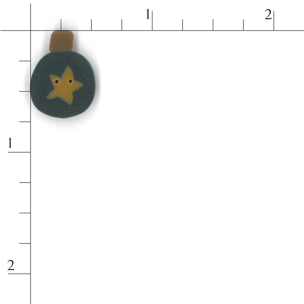 primitive blue ornament (star)