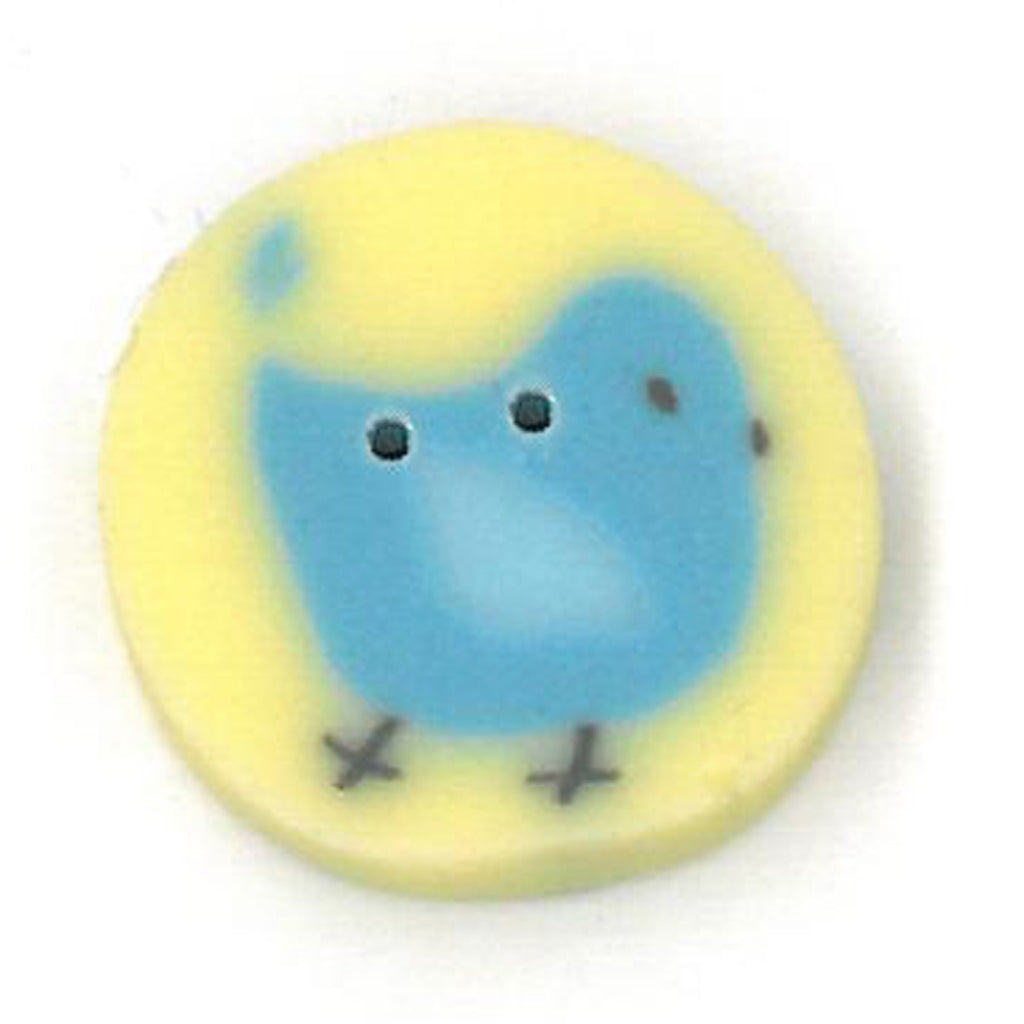 small blue tweet on yellow