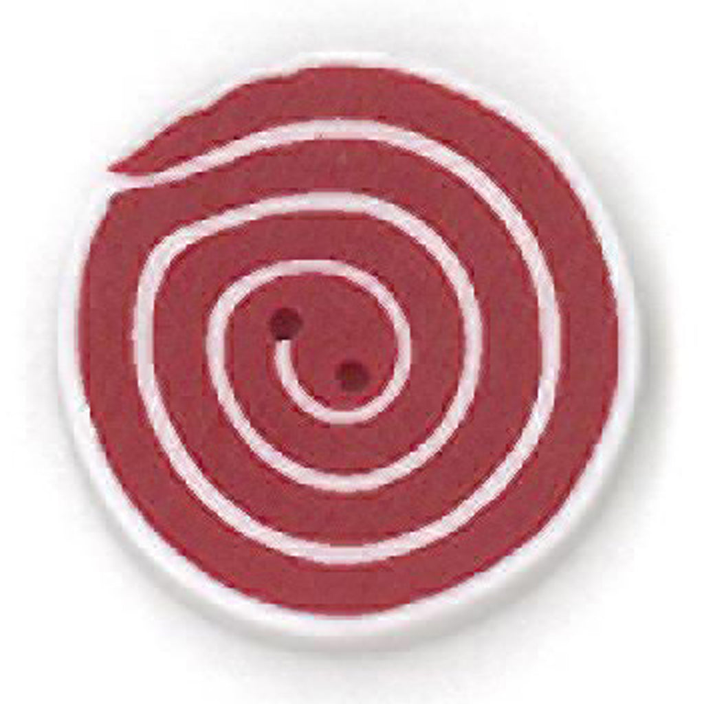 small swirl - red & white