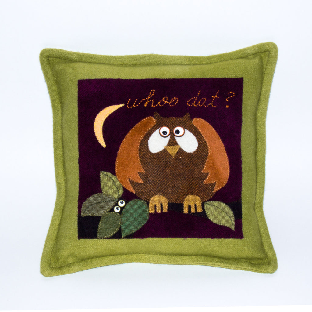 Whoo Dat? Wool Applique Pattern